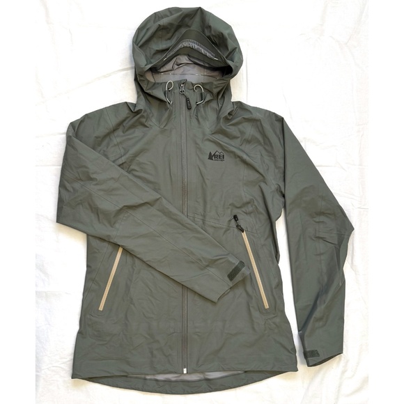 REI Drypoint GTX Gore-Tex rain jacket, women's M, sage green, NWOT - Picture 2 of 11